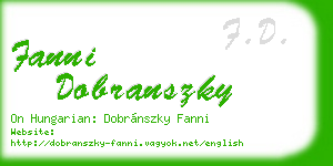 fanni dobranszky business card